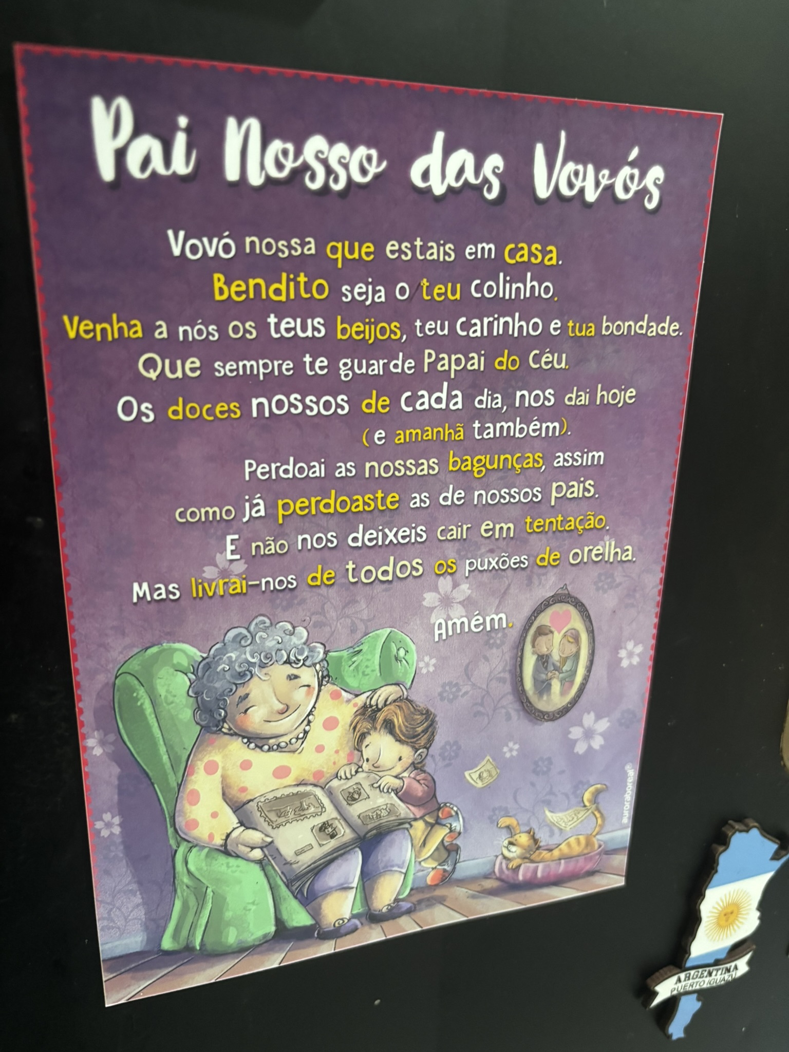 Oração da vovó - imã de geladeira